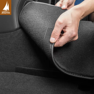 Ensemble complet <span class=keywords><strong>de</strong></span> luxe en nylon peluche velours imperméable anti-poussière antidérapant 12 mm d'épaisseur <span class=keywords><strong>Tapis</strong></span> <span class=keywords><strong>de</strong></span> sol <span class=keywords><strong>de</strong></span> voiture noir pour Volkswagen - Product Image 4