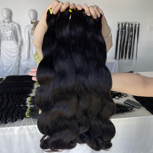 Cheveux bruts non transformés à cuticule alignée Paquets de double vague de corps en gros Vendeurs de cheveux humains vierges vietnamiens naturels - Product Image 1