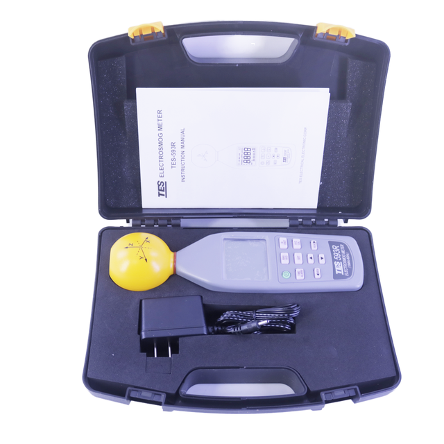 TES-593R Rechargeable Electrosmog Meter EMF Meter 3-Axis EMF Radiation Tester Replace TES-593