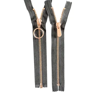 Professional Custom Zipper Supplier Sale Customize Popular High Quality Metal Rose Gold Zipper For Pants