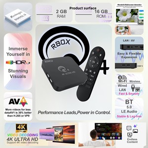 Zoku กล่องรับสัญญาณ HDR10แอนดรอยด์14 amlogic quad-core 5G WiFi 6E 4K - Product Image 2