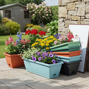 Nouveau Bac de plantation rectangulaire en plastique épaissi, simple, respirant et translucide, <span class=keywords><strong>pour</strong></span> balcon familial, idéal <span class=keywords><strong>pour</strong></span> les fleurs - Product Image 3