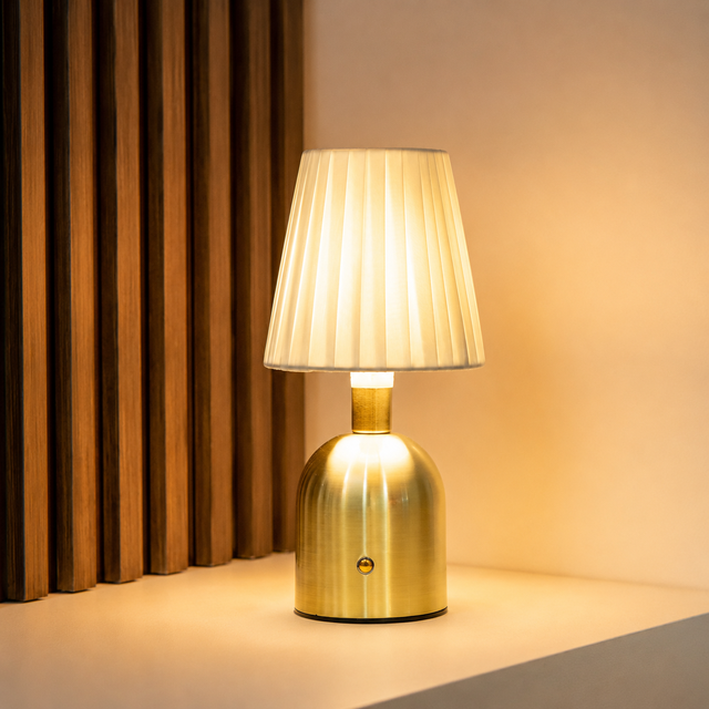 Modern Gold Brass USB-C Rechargeable Cordless LED Touch Control Bedside Living Room Home Restaurant Cafe Decorative Table Lamp