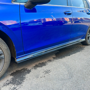 Volkswagen Golf 8 Side Skirts Piano Black Carbon Fiber Texture ABS Body <b>Kit</b> For 2020 <b>Model</b> Year - Product Image 3