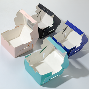 BPA-free tông Bánh hộp thực phẩm lớp bánh takeout Giao hàng Bao bì hộp với cửa sổ rõ ràng - Product Image 2