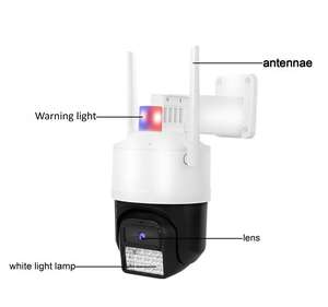 كاميرا شبكة لاسلكية خارجية مع خاصية واي فاي وIP66 وكشف الحركة، كاميرا PTZ لاسلكية 2.4 جيجاهرتز مع رؤية ليلية، كاميرا أمان منزلية مع وظيفة التحريك والإمالة - Product Image 5