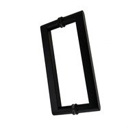 La porte en verre de traction en aluminium d'entrée extérieure en métal de laiton d'acier inoxydable tire des poignées