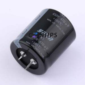 Condensateur électrolytique en aluminium à encliquetage SW32W471MNNAS05S2, composant traversant (THT), D35xL40mm 470uF 20% 450V - Product Image 1