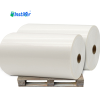 Stock d'étiquettes PE blanc nacré brillant de qualité supérieure - Rouleaux jumbo autocollants simple face pour une étiquetage polyvalent