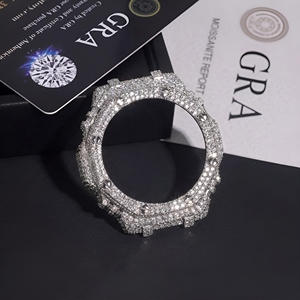 Boîtier de montre Moissanite Iced Out avec <span class=keywords><strong>design</strong></span> <span class=keywords><strong>à</strong></span> bords dentelés et pointus pour collection de montres GA2100, boîtier de modification DIY, bijoux pour hommes - Product Image 2