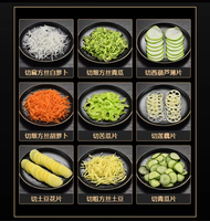 Parutan Sayur Putar 5 Bilah Baja Tahan Karat Pengiris Sayur Manual Pemarut Keju Dengan Kualitas Tinggi