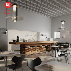 Comptoir de présentation personnalisé pour café, vitrine en bois pour restaurants, bar, vitrine en verre thermostatée pour pain - Product Image 1