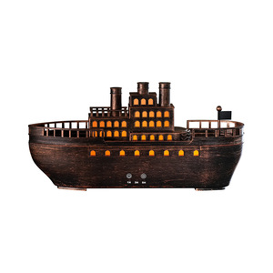 OEM Realistic Ship Boat Essential Oil Fragrance Machine Campfire Flame Aroma Diffuser Ultrasonic Cool Mist Humidifier <b>For</b> <b>Home</b> - Product Image 1