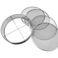 Tamis de laboratoire standard en tissu métallique tissé en acier inoxydable à armure simple, soudé, pour l'analyse des vibrations de la farine et du sol en cuisine