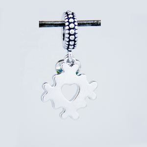 女性ファッションジュエリーガールズメタル5mmホール自閉症意識パズルピースビーズブレスレット用ヨーロピアンチャーム - Product Image 5