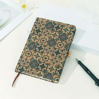 Bloc-notes A5 en papier kraft écologique à motif floral vintage, en pâte de bois vierge, pour souvenirs de voyage, cadeaux, impression recto simple, usage industriel