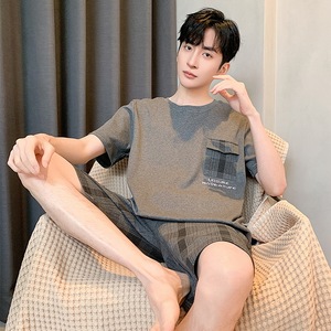 Estate nuova vendita calda <span class=keywords><strong>pantaloncini</strong></span> a maniche corte per <span class=keywords><strong>pigiama</strong></span> da <span class=keywords><strong>uomo</strong></span> per gli uomini di casa - Product Image 2