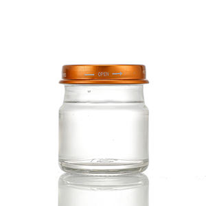 Bocaux en verre à large ouverture de 120 ml et 200 ml avec couvercle métallique à visser pour purée, stockage de fruits, et bocaux pour nid d'oiseau avec couvercle à vis. - Product Image 1