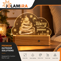 Lampe de nuit LED à détecteur de mouvement en acrylique, base en bois, lumière blanche chaude, lampe décorative pour la maison, la chambre à coucher
