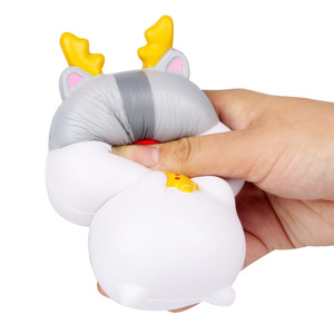 Juguete de Peluche de Animal de Dibujos Animados con Cuernos, Figura Decorativa para Aliviar el Estrés - Product Image 1