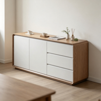 Buffet en bois sur mesure OEM avec tiroirs, style moderne et respectueux de l'environnement