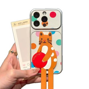 <span class=keywords><strong>Coque</strong></span> de téléphone à pois en gros avec support chat <span class=keywords><strong>orange</strong></span> 3D pour <span class=keywords><strong>iPhone</strong></span> 17 Pro Max 16 15 14 Plus 13 12 <span class=keywords><strong>11</strong></span> – <span class=keywords><strong>Coque</strong></span> de téléphone chat coréen - Product Image 5