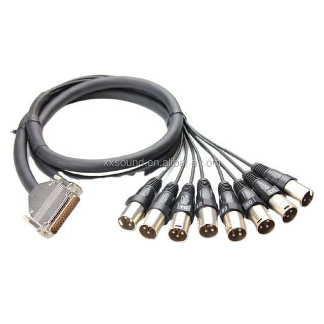 DB25 Plug to Xlr Male Plug Cable Xlr Professional Portable Audio Snake Cable