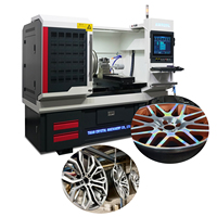 Machine de réparation de jantes en alliage AWR29L CNC à coupe diamantée, tour automatique pour la rénovation des jantes