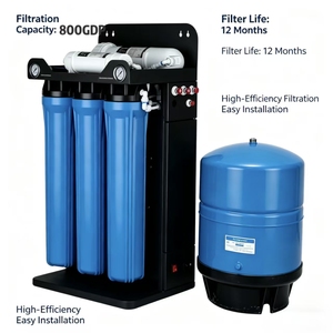 ระบบกรองน้ำแบบ Reverse Osmosis ไฮโฟลว์ 800G แบบไม่ใช้ถัง OEM ทำความสะอาดตัวเองได้ 5 ขั้นตอน สำหรับโรงแรมและครัวเรือน - Product Image 1
