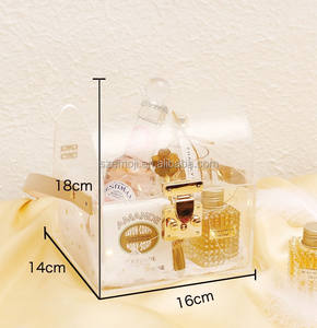 Lujo hueco cuadrado claro acrílico mujer noche embrague playa caja de almacenamiento bolsa con correa - Product Image 6