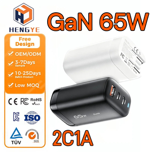 Cargador Portátil OEM de <span class=keywords><strong>65</strong></span> W, Adaptador USB GaN de <span class=keywords><strong>65</strong></span> W, Cargador Móvil PD 3.0 Tipo C, Cargador Rápido de <span class=keywords><strong>65</strong></span> Vatios para Móvil/Laptop/Viajes - Product Image 1