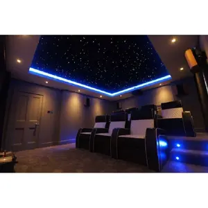 Lustre estrelado de noite para teto, luz de bar, home theater, teto com controle remoto, resistente a umidade
