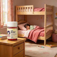 Permen Herbal Penenang Tidur Anak Bersertifikat Halal OEM 0.5mg Melatonin 50g Label Pribadi Grosir Besar Pasokan Hub