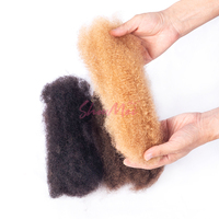Cheveux humains afro crépus en vrac, 100 % naturels, pour tresses, dreadlocks et extensions de cheveux torsadés – Meilleures ventes