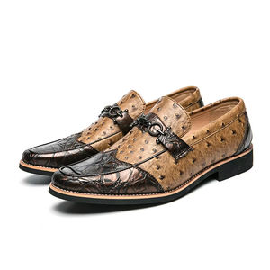 Zapatos Oxford de Cuero Genuino para Hombre, Estilo Italiano de Alta Gama, Hechos a Mano, para Boda, con Cierre Deslizante, Bordado Ligero Otoñal, Puntera de Acero - Product Image 2