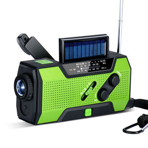 Chargeur de téléphone à manivelle solaire 5000 mAh, radio compacte, lampe torche LED, alarme SOS, radio météo NOAA pour les pannes de courant à domicile - Product Image 2
