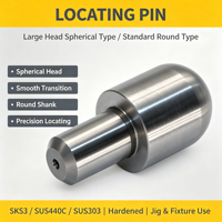 Goupille de positionnement de haute précision à tête sphérique large, type rond JEUKHR JEUKGHR, en acier à outils SKS3