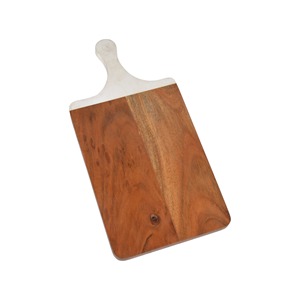 Planche à découper en bois d'acacia avec manche en émail Planche de service à pizza Planche à découper en bois Blocs à découper - Product Image 2