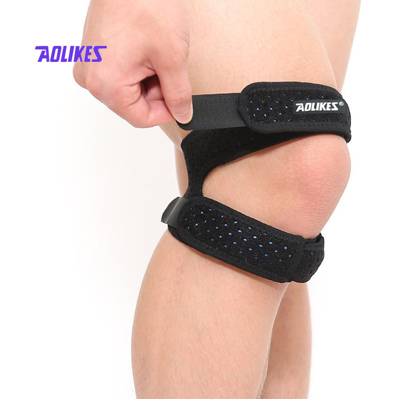 Aolikes amazon hot sale adjustable sports x shape Tendon Patella Support patellar knee belt straps