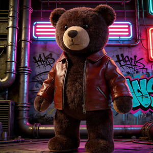 Ours <span class=keywords><strong>en</strong></span> peluche personnalisé punk sur moto |   Blouson <span class=keywords><strong>en</strong></span> <span class=keywords><strong>cuir</strong></span> personnalisé avec logo Biker Bear |   Peluche de groupe de rock |   Commande <span class=keywords><strong>en</strong></span> gros - Product Image 1