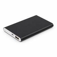 Batterie externe portable ultra-fine en alliage d'aluminium 5000 mAh avec sortie USB simple, chargeur promotionnel pour téléphones mobiles