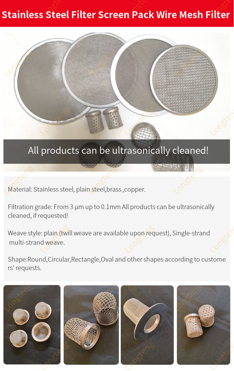 50 COUNT Stainless Steel T304 Wire Mesh Screen Filter Disks 3/4" MADE IN USA - Foto 8