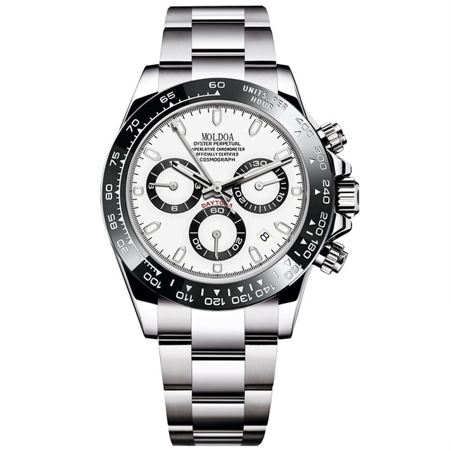 Classic A59 Watch for Men Luxury Sports Men's Quartz Watch with Date Chronograph Stainless Steel Band 3ATM Waterproof Wristwatch