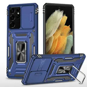 Hybrid Case Magnetische Ring Back Cover Voor Samsung Galaxy S22 S21 S20 Fe Plus S10