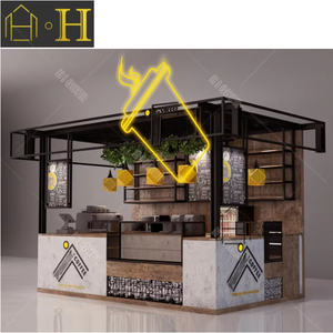 Hợp thời trang thực phẩm <span class=keywords><strong>kiosk</strong></span> hiện đại bằng gỗ cà phê Showcase trung tâm mua sắm cà phê <span class=keywords><strong>kiosk</strong></span> thiết kế để bán - Product Image 6