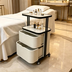 Chariot de Salon de Luxe avec Tiroirs, Meuble de Rangement Roulant Moderne pour Spa et Beauté, Chariot Utilitaire Médical pour Coiffure et Tatouage - Product Image 2
