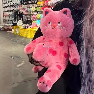 Cuscino a Forma di <span class=keywords><strong>Gatto</strong></span> a Pois Little Red Book, Peluche Carino per Pausa Pranzo, Giocattolo Imbottito 31cm-50cm per Neonati e Bambine - Product Image 4