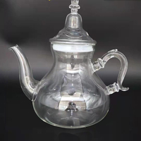 Infuseur à thé portable de grande capacité en verre transparent résistant à la chaleur en borosilicate de haute qualité, style marocain, fait à la main, écologique