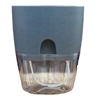 Pot de fleurs double couche Pot de fleurs en plastique paresseux Panier de jardinage en corde de coton Pot de plantes d'arrosage avec orifice d'injection