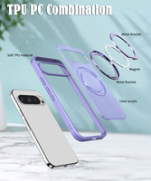 Étui magnétique en TPU+PC+Métal pour Google Pixel 10/9A/9 Pro XL - Étanche, anti-sable, anti-poussière, avec support de charge sans fil, motif Astronaute